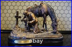 Marc Pierce Signature Collection Sculpture / Faith / Horse and Praying Cowboy