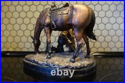 Marc Pierce Signature Collection Sculpture / Faith / Horse and Praying Cowboy