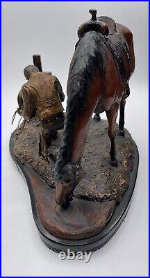 Marc Pierce Signature Collection Sculpture / Faith / Horse and Praying Cowboy