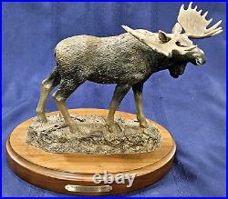 Master Of The Marsh Bradford Williams Montana Bronzes Bull Moose Sculpture