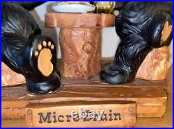 Micro Bruin Country Rustic Jeff Fleming Big Sky Carvers Figurine Man Cave Bears