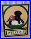 Montana-Big-Sky-Carvers-WELCOME-SIGN-with-BLACK-LABRADOR-PUPPY-DECOY-9-75-x-13-01-os