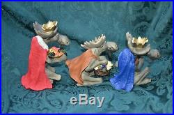 Moosetivity III & one Moose nativity the three wisemen kings Big Sky Carvers