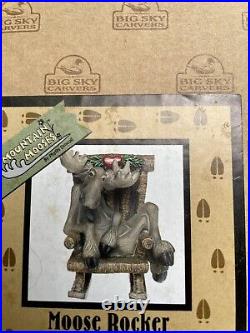 Mountain Mooses Big Sky Carvers Phyllis Driscoll moose rocker figurine