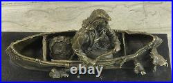 NEW BIG SKY CARVERS BRONZE SCULPTURE ORIGINAL MILO CANOE TRIP BEAR BEARS CUB Art