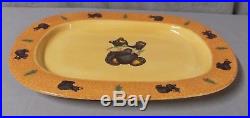 NEW Big Sky Carvers Bearfoot Large Oval Serving Platter Bear Trout Discontinued