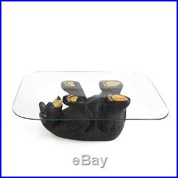 NEW IN BOX BEARFOOTS BEAR BIG SKY CARVERS BENNY COFFEE TABLE With GLASS TOP