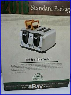 NRA Logo Brand Four Slice Toaster Big Sky Carvers Friends of NRA Silver Unique