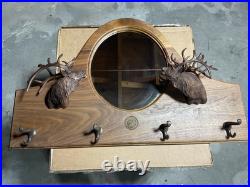 NRA elk gun and coat rack with mirror from big sky carvers brand new