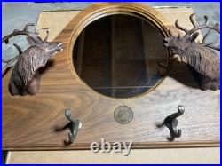 NRA elk gun and coat rack with mirror from big sky carvers brand new