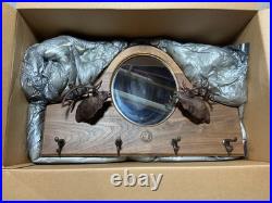 NRA elk gun and coat rack with mirror from big sky carvers brand new