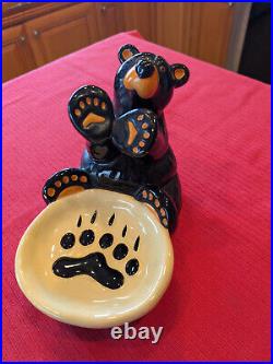 NWS Two Big Sky Carvers Jeff Flemming Bearfoots Bears Spoon / Soap Rests