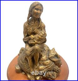 Native American Indian Guiding The Way Big Sky Carvers Sculpture Mother & Baby