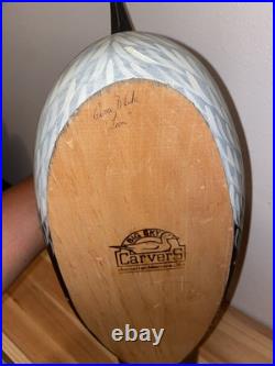 Nice Wooden Hand Painted Common Loon Duck By Big Sky Carvers Broken Beak