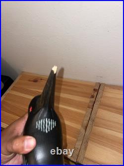 Nice Wooden Hand Painted Common Loon Duck By Big Sky Carvers Broken Beak