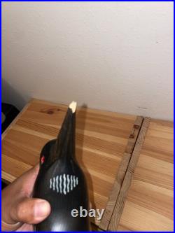 Nice Wooden Hand Painted Common Loon Duck By Big Sky Carvers Broken Beak