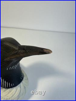 Nice Wooden Hand Painted Common Loon Duck By Big Sky Carvers Signed