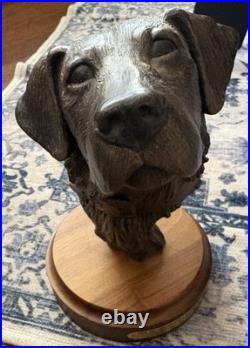 Old Brown Eyes sculpture by Big Sky Carvers