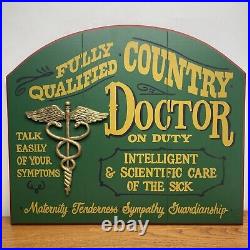 Original Country Doctor On Duty Wall Plaque withSignature Big Sky Carvers Woodwork