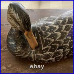 Orvis By Big Sky Carvers Solid Wood Carved Duck Decoy NEW