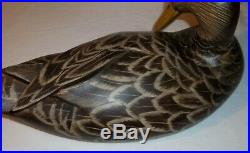 Orvis By Big Sky Carvers Solid Wood Carved Duck Decoy Pintail Drake Rare