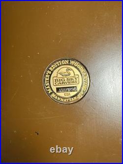 PRISTINE Big Sky Carvers Duck Decoy SWIMMING MALLARD Masters Edition +COA RARE