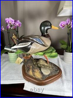 PRISTINE Big Sky Carvers Duck Decoy SWIMMING MALLARD Masters Edition +COA RARE
