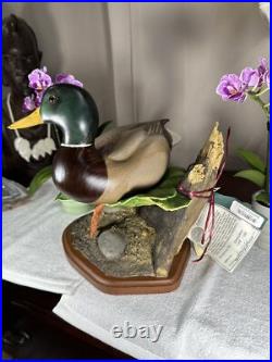 PRISTINE Big Sky Carvers Duck Decoy SWIMMING MALLARD Masters Edition +COA RARE