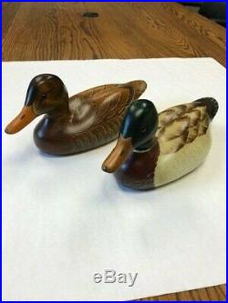 Pair of Big Sky Carvers Mallard Ducks by Barbara Stafford and Thomas Chandler