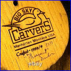 Pheasant Big Sky Carvers Kenny Durham #1731 Hand carved Painted wood 1999