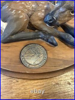 RARE BIG SKY Carvers Baby Elk Rocky Mountain Elk Foundation by Glenn Swanson