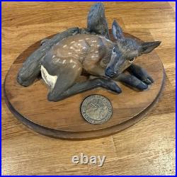 RARE BIG SKY Carvers Baby Elk Rocky Mountain Elk Foundation by Glenn Swanson