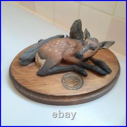 RARE BIG SKY Carvers Baby Elk Rocky Mountain Elk Foundation by Glenn Swanson