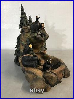 RARE Bearfoots Bears Mountain Fountain by Jeff Fleming Big Sky Carvers (no pump)