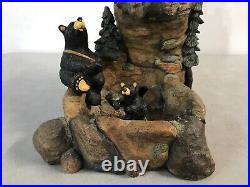 RARE Bearfoots Bears Mountain Fountain by Jeff Fleming Big Sky Carvers (no pump)