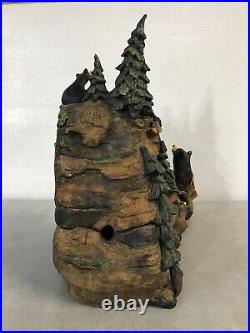 RARE Bearfoots Bears Mountain Fountain by Jeff Fleming Big Sky Carvers (no pump)