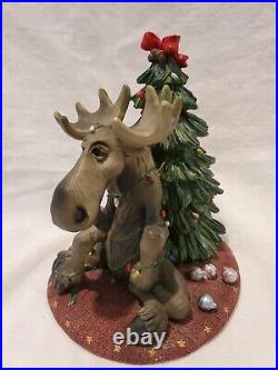 RARE Bearfoots Mooses Moose Christmas Tree Big Sky Carvers 2000 Figure NICE