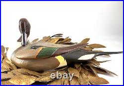 RARE Big Sky Carver DUCK GREEN WINGED hand carved SIGNED 12/7 Scott Huntsman 19