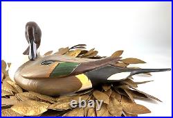 RARE Big Sky Carver DUCK GREEN WINGED hand carved SIGNED 12/7 Scott Huntsman 19