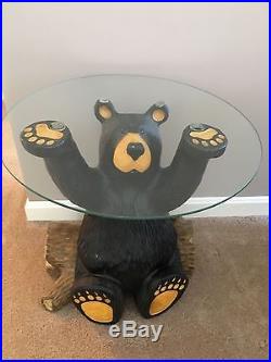 RARE Big Sky Carvers Bear Table with glass top