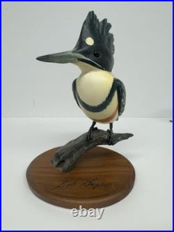 RARE Big Sky Carvers Belted KingFisher Bob Gage 449/1250 Wood Carving Bird