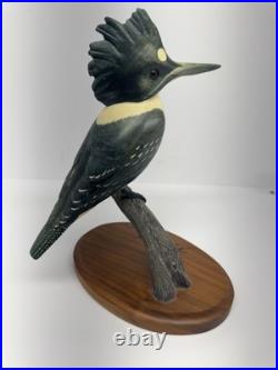 RARE Big Sky Carvers Belted KingFisher Bob Gage 449/1250 Wood Carving Bird