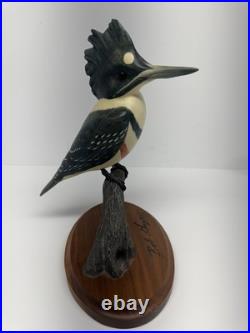 RARE Big Sky Carvers Belted KingFisher Bob Gage 449/1250 Wood Carving Bird