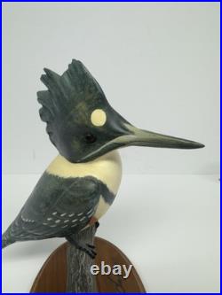 RARE Big Sky Carvers Belted KingFisher Bob Gage 449/1250 Wood Carving Bird