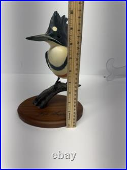 RARE Big Sky Carvers Belted KingFisher Bob Gage 449/1250 Wood Carving Bird