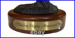 RARE Big Sky Carvers Taking Flight Pheasant Bronze-Tone 7 Resin Figurine