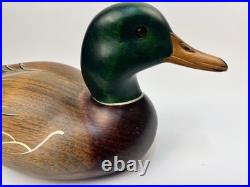 RARE Big Sky Carvers Wooden Mallard Duck Decoy SIGNED Linda Williams