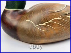 RARE Big Sky Carvers Wooden Mallard Duck Decoy SIGNED Linda Williams