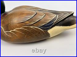 RARE Big Sky Carvers Wooden Mallard Duck Decoy SIGNED Linda Williams