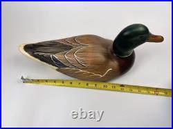 RARE Big Sky Carvers Wooden Mallard Duck Decoy SIGNED Linda Williams